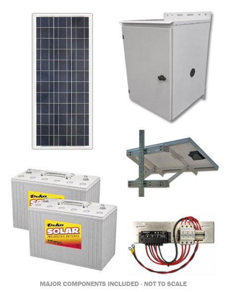 125 Watt Solar Power Kit System for Remote Power